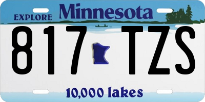 MN license plate 817TZS