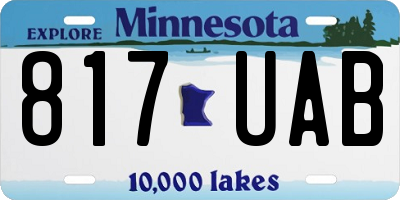 MN license plate 817UAB