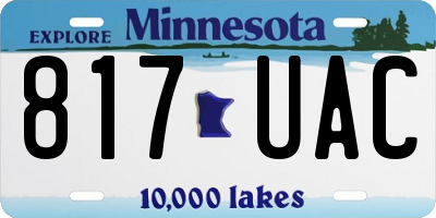 MN license plate 817UAC