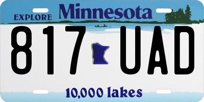MN license plate 817UAD