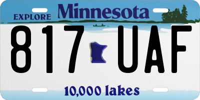 MN license plate 817UAF