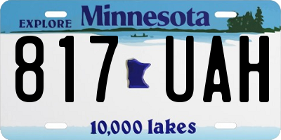 MN license plate 817UAH