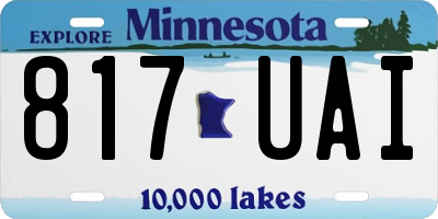 MN license plate 817UAI