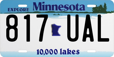 MN license plate 817UAL