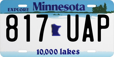 MN license plate 817UAP