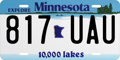 MN license plate 817UAU