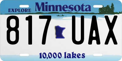 MN license plate 817UAX