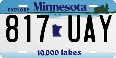MN license plate 817UAY