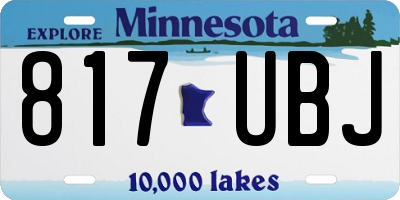 MN license plate 817UBJ