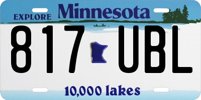 MN license plate 817UBL