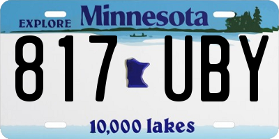 MN license plate 817UBY