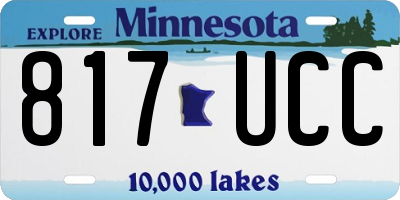 MN license plate 817UCC