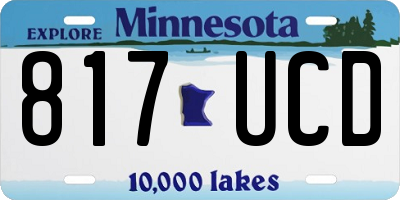 MN license plate 817UCD