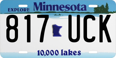 MN license plate 817UCK