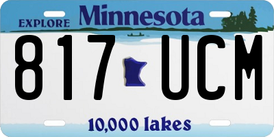 MN license plate 817UCM