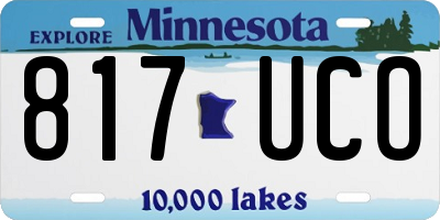 MN license plate 817UCO