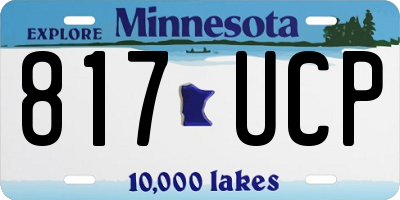MN license plate 817UCP