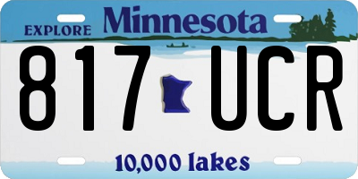 MN license plate 817UCR