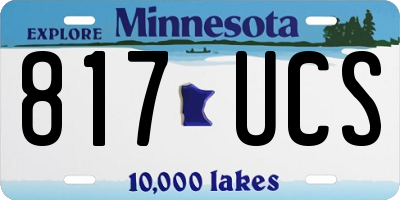 MN license plate 817UCS