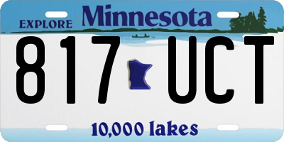 MN license plate 817UCT