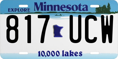 MN license plate 817UCW