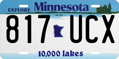 MN license plate 817UCX