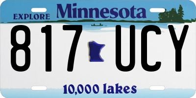 MN license plate 817UCY