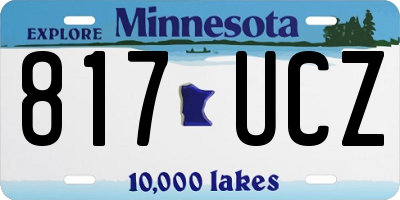 MN license plate 817UCZ