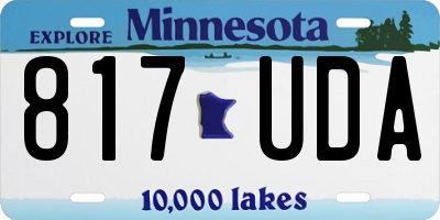 MN license plate 817UDA