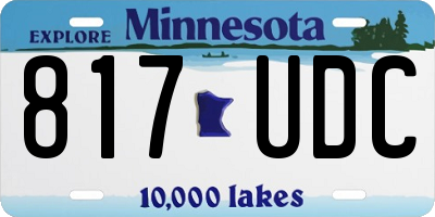 MN license plate 817UDC