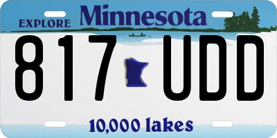 MN license plate 817UDD