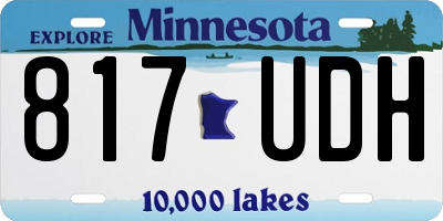 MN license plate 817UDH