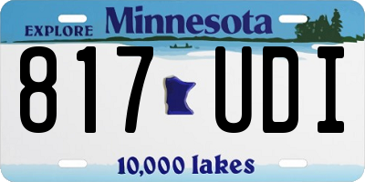 MN license plate 817UDI