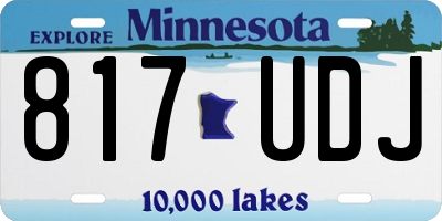 MN license plate 817UDJ
