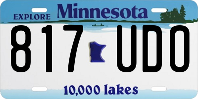 MN license plate 817UDO