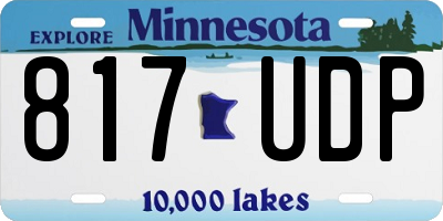 MN license plate 817UDP