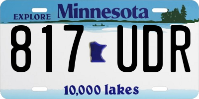 MN license plate 817UDR