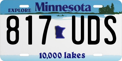 MN license plate 817UDS