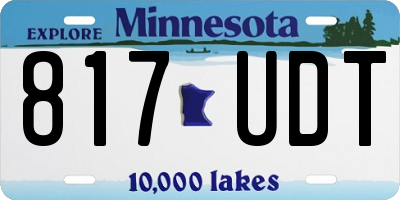 MN license plate 817UDT