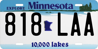 MN license plate 818LAA