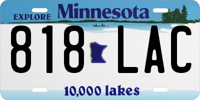 MN license plate 818LAC