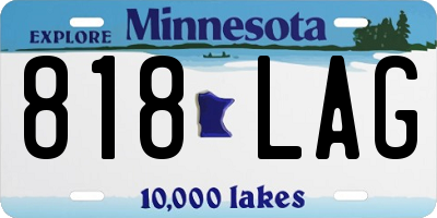 MN license plate 818LAG