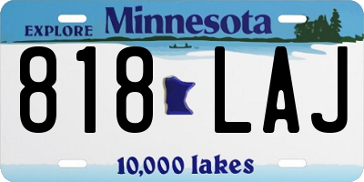 MN license plate 818LAJ