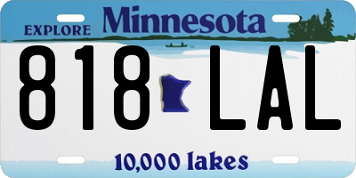 MN license plate 818LAL