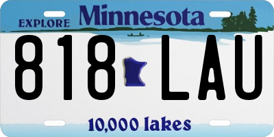 MN license plate 818LAU