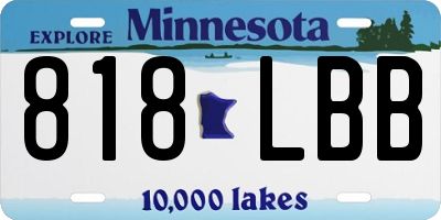 MN license plate 818LBB