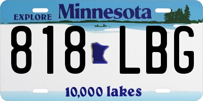 MN license plate 818LBG