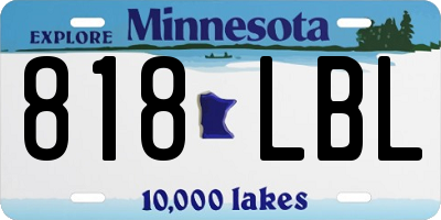 MN license plate 818LBL