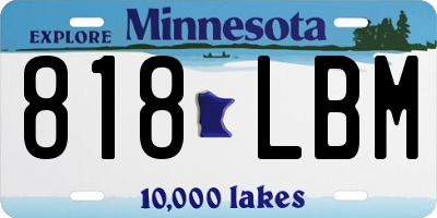 MN license plate 818LBM