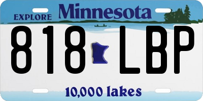 MN license plate 818LBP